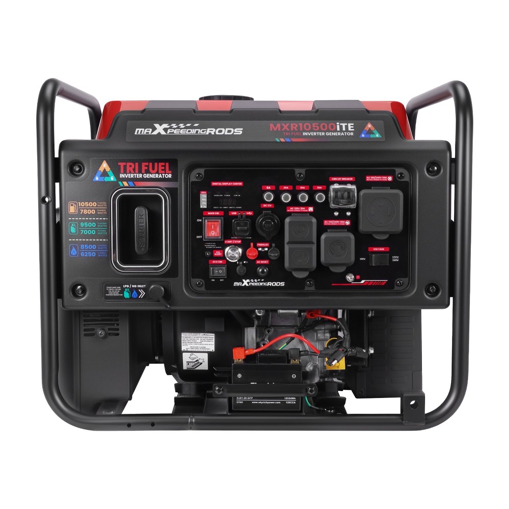 10500W Tri-Fuel 120/240V Inverter Generator for Home Backup Power Electric Start