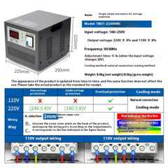 Voltage Regulator TND1 Household SVC Single-phase AC 220v High Power
