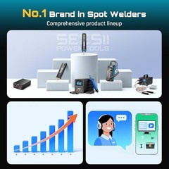 Battery Spot Welder: Battery Welder with Visual Display, 3360W Max Power Black