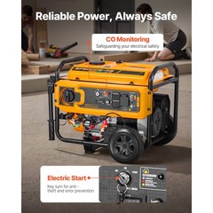 Uimoso Dual Fuel Generator with Gas & LPG Power Options, 4650W Peak Output