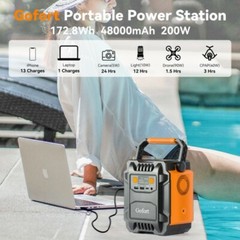 Gofort 200W Portable Power Station Power Bank Solar Generator 