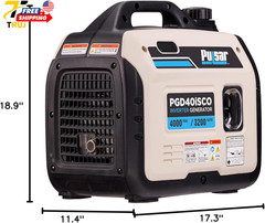 Pulsar PGD40ISCO Ultra Light Quiet 4000W Portable Gas Inverter Generator