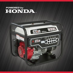 NorthStar Commercial-Grade Portable Generator, Honda GX390 OHV Engine, 6600