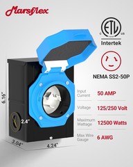 Marsflex 50 Amp Generator Inlet Pre-Drilling Nema Ss2-50P Power Inlet For