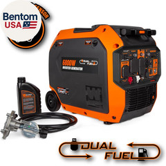 6800-Watt Dual Fuel Rv-Ready Electric Start Portable Inverter Generator with Fue
