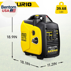 2550-Watt Portable Inverter Generator for Home Use, 1.06Gallon Large Fuel Tank u