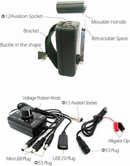 Hand Crank Generator 30W 0-28V USB Plug for Mobile