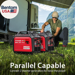 3800-Watt Portable Inverter Generator with Dual Fuel, CO Protect, 30 Amp for RV,