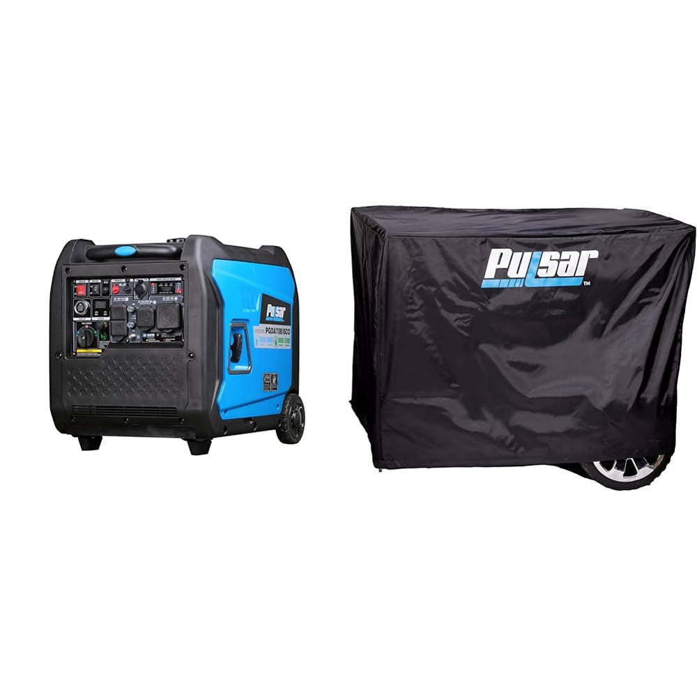 7250W Super Quiet Dual Fuel Inverter Generator with Waterproof Cover Bundle
