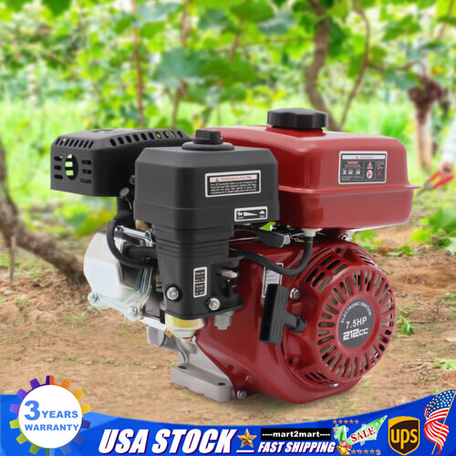 7.5 HP 212cc Pull Start Horizontal Gas Powered Engine Go Kart Gas Engine Motor
