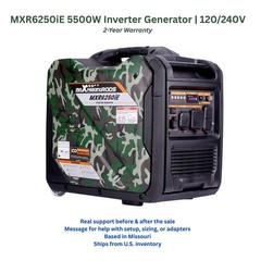 RV Ready 5500W Generator MXR Inverter Electric Start 120/240V Quiet Power