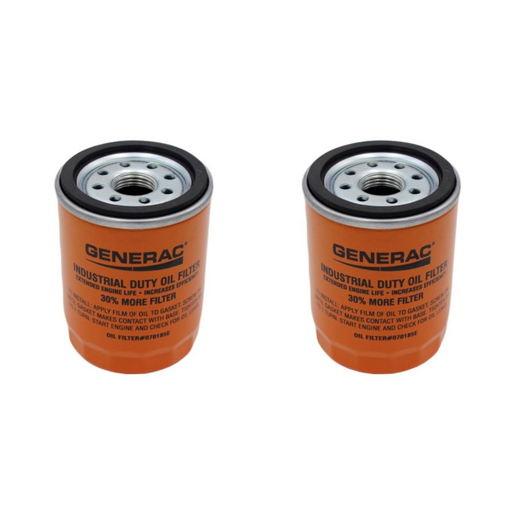 Generac 2 Pack Genuine OEM Oil Filters for 0044510 Generator – 070185ES-2PK