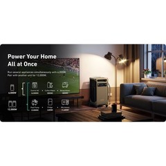Anker SOLIX F3800 7680Wh 6000W Portable Power Station with Expansion Battery