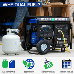 XP13000EH 13,000 Watt Portable Dual Fuel Gas Propane Generator