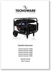 Tecnoware Generatore Elettrico 3200VA, Monofase 230 Vac, 50 Hz, Motore a Scoppio