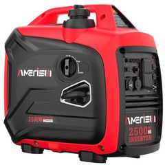 Amerisun 2500W Gas Portable Inverter Generator, 5.5H Runtime, CO Detect, Compact