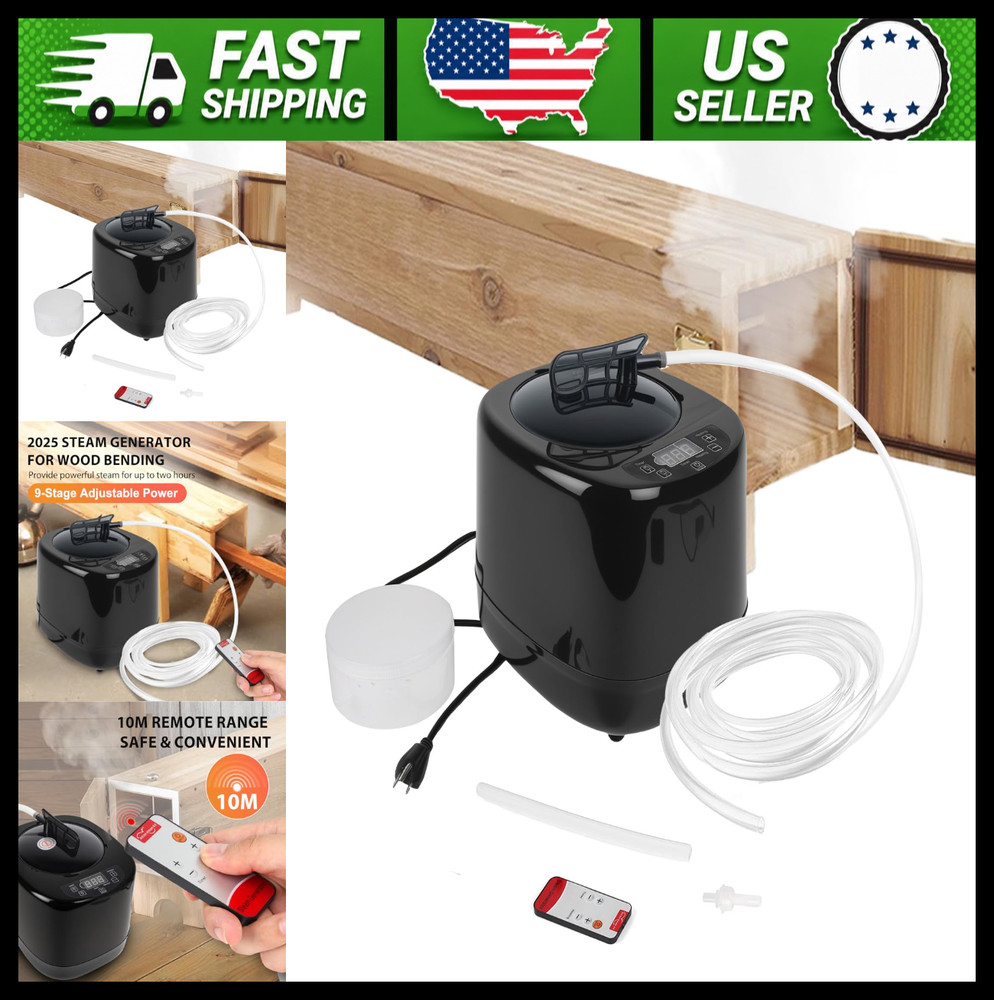 Portable Wood Bending Steam Generator –1100W Electric Wood Steamer Kit with