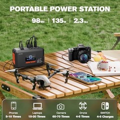 Portable Power Station,135W(270W Peak) Solar Generator,Power Bank H120 MAX