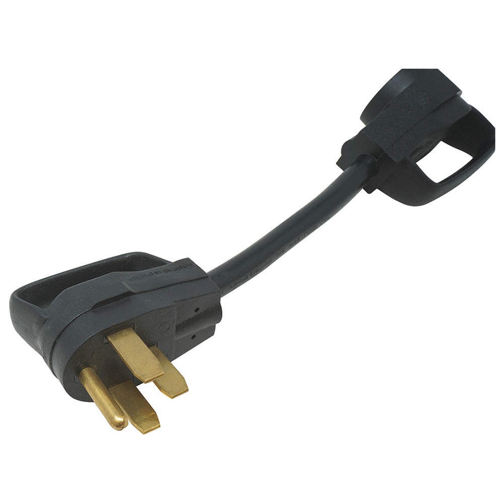 SOUTHWIRE 65039401 PK 4 Cord Adapter,10 AWG,12 Cord L,Black 55CW93