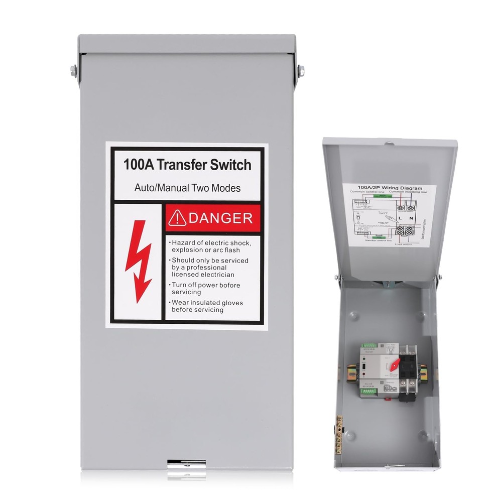 Automatic Transfer Switch, 100 Amp Generator 2P 3 100