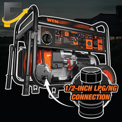 14,500-Watt 120V/240V Tri-Fuel Generator for Gas Propane and Natural Gas Transfe