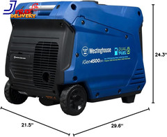 5000 Peak Watt Super Quiet Dual Fuel Portable Inverter Generator Electric Start