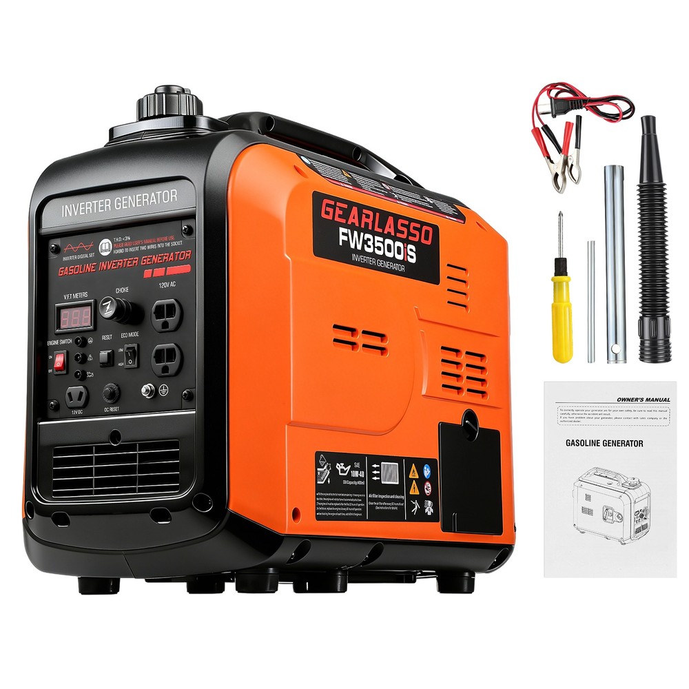 5000W Portable Inverter Generator Gas Powered Quiet for Home Backup Construction