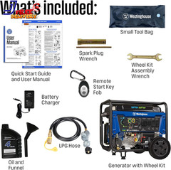 Outdoor Power Equipment 14500 Peak Watt Dual Fuel Home Backup Portable Generator
