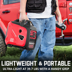Portable Inverter Gas Generator 2500W Super Quiet Ultra Lightweight for Camping