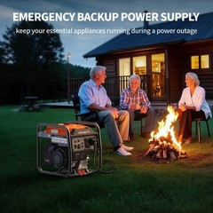 4000W Gas Powered Generator Inverter Portable 208CC Emergency Power Supply
