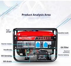3.5kw Small Petrol Generator Household Single-phase 220V Manual Dual Start