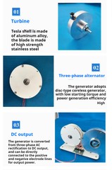 Tesla Turbine Generator Set, High Pressure Steam Power Generation 50-100W
