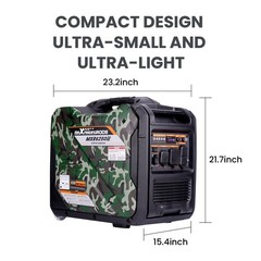 Gas Powered 5500W Portable Generator Electric Start ECO Mode Digital Control