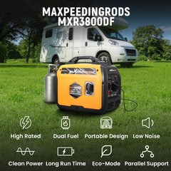 3.8KW ECO Mode Dual Fuel Inverter Generator Fuel Efficient for Night Parties