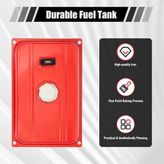 15 L/4 Gal Universal Fuel Gas Tank Generator Petcock Filter Gauge Cap for EC2500