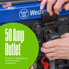 Tri-Fuel Portable Generator with Transfer Switch Outlet Remote Start & CO Sensor
