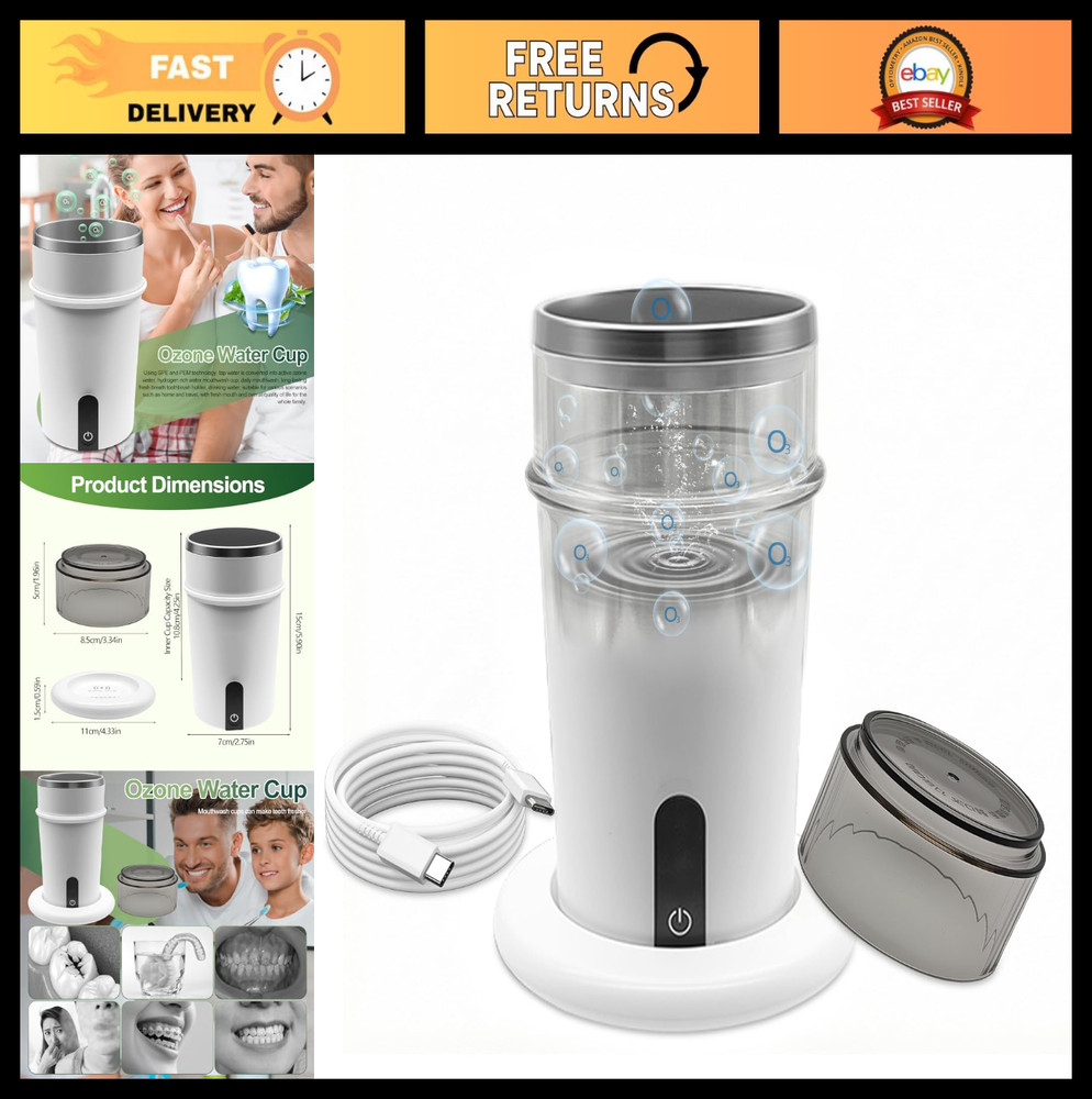Portable O3 Water Generator Cup – Multi-Purpose Hydrogen Purifier for Oral Care