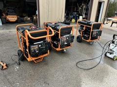 (3) Generac GP17500E 17,500W Portable Generators 120/240V Low Hours Commercial