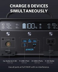 Anker Portable Generator 289Wh, 523 Portable Power Station, 300W Outdoor Generat