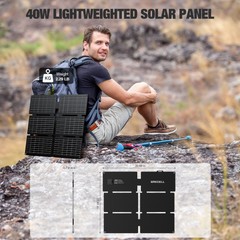 Grecell 300W Power Station Portable Solar Generator Battery + 40W Panel (USED)