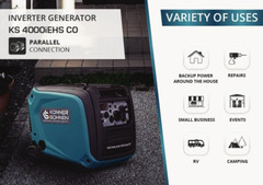 Konner & Sohnen 4,000-W Portable Dual Fuel Inverter Generator w/ Electric Start