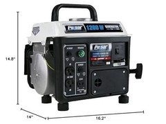 Portable 1,200 Peak Watts Generator with 5-Hour Runtime – Black/White Elegance