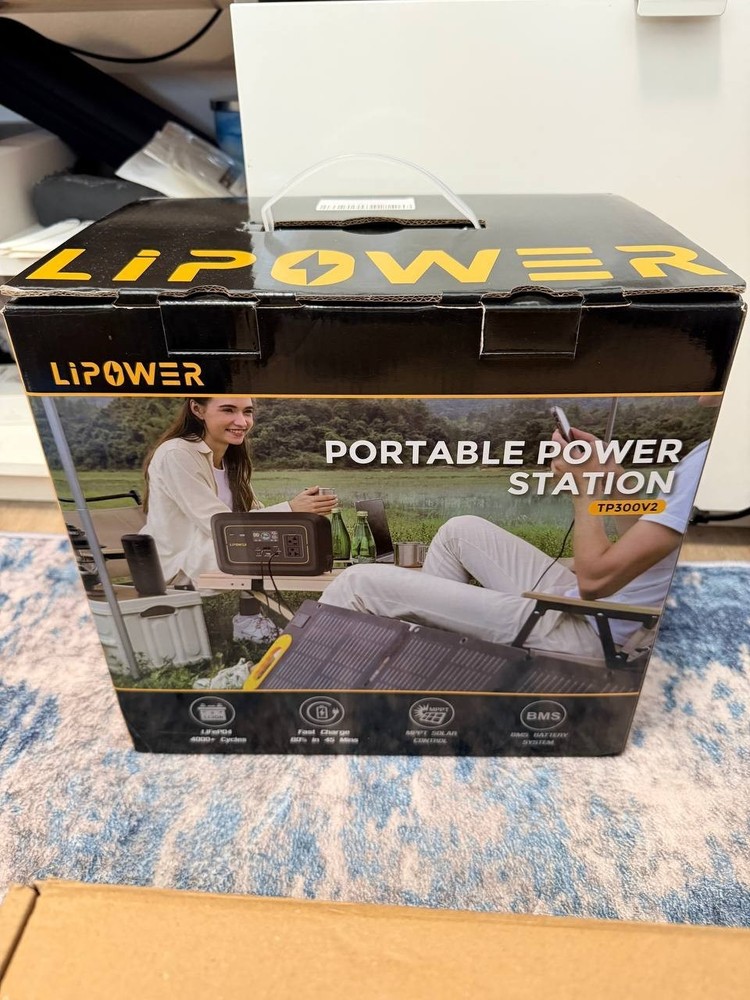 LiPOWER TP300V2 Portable Power Station 296Wh 300W Solar Generator