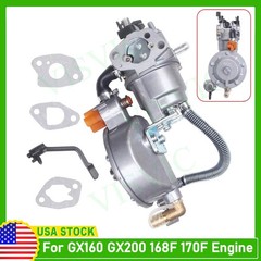 170F New Dual Fuel Carburetor GX200 LPG Conversion Kit for Generator Propane US