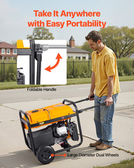 VEVOR Portable Generator Gas 13500W LPG 12000W Natural Gas 11000W Peak Watt