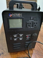 Patriot Power Generator Portable 1500W Max 120V Black AC USB 12V NO PANEL