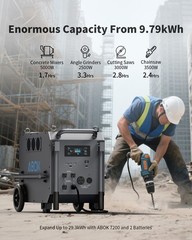 ABOK Ark7200 9792Wh 7200W 240V/120 Power Station, Solar Generator, UPS
