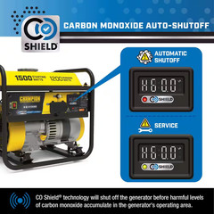 1500/1200-Watt Recoil Start Gasoline Powered RV Ready Portable Generator with CO