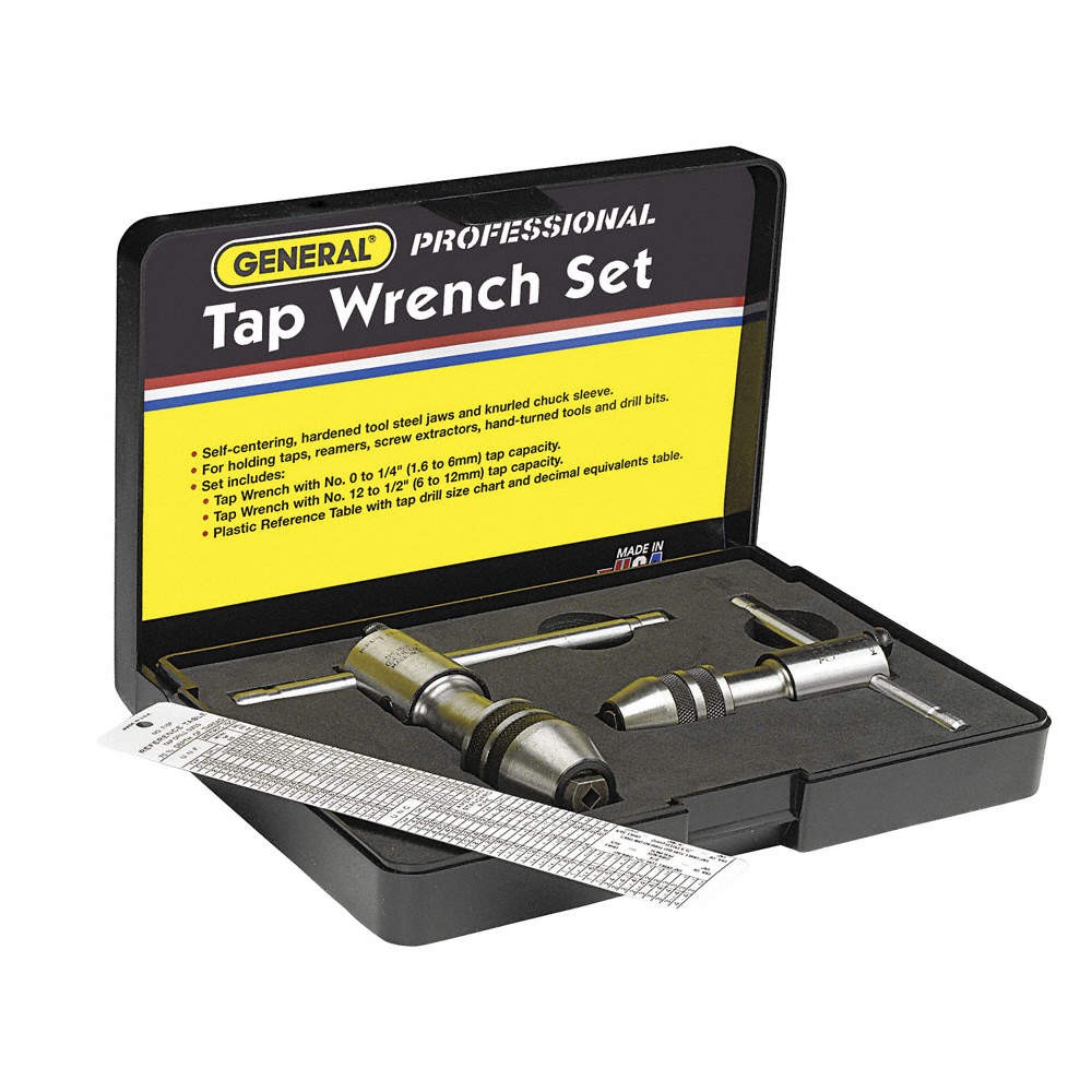 GENERAL 165 Tap Wrench,#0 to 1/4″, #12 to 1/2″ 6TFF6