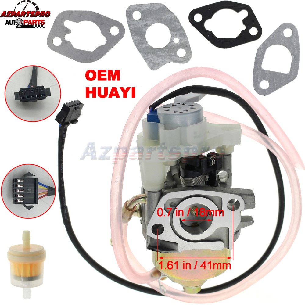 For Generac iX2000 OEM HUAYI Carburetor Carb Assy 0H43470146 Fuel Filter Gasket